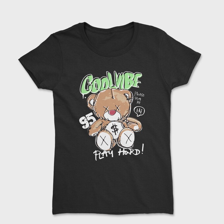 Cool Vibe Teddy Bear, Women's T-Shirt