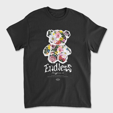 Endless Happiness Teddy Bear, Unisex Men's T-Shirt