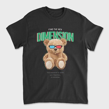 Find the New Dimension Teddy, Унисекс Мъжка Тениска