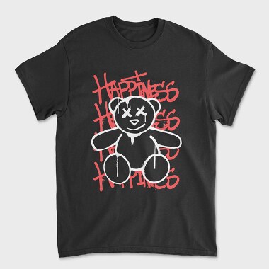 Happiness Teddy Bear, Unisex Men's T-Shirt