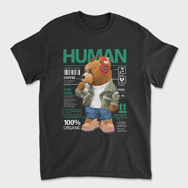 Human Teddy Bear, Unisex Men's T-Shirt