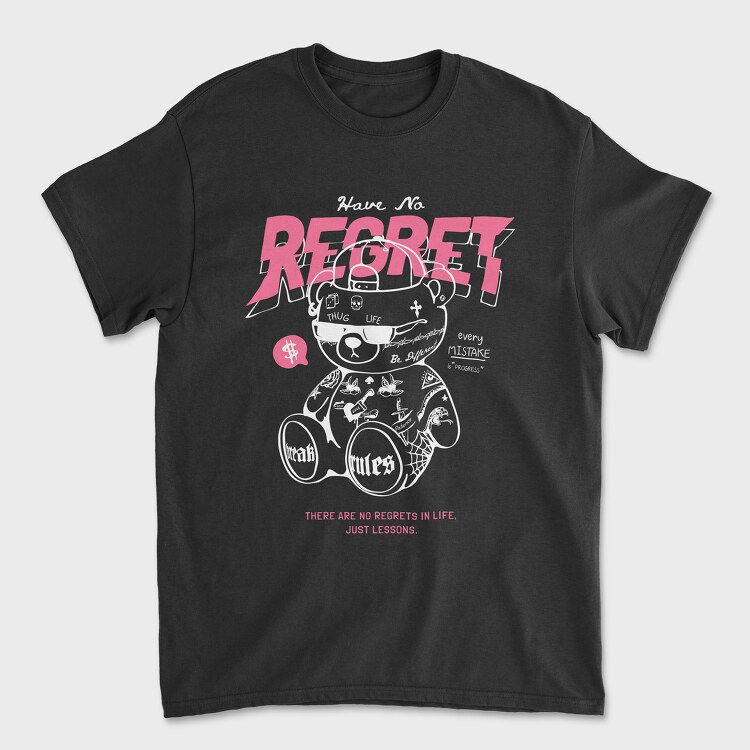 Regret Teddy Bear, Unisex Men's T-Shirt