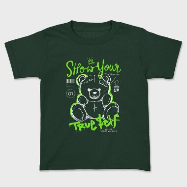 Show Your True Self Teddy Bear, Kids' T-Shirt
