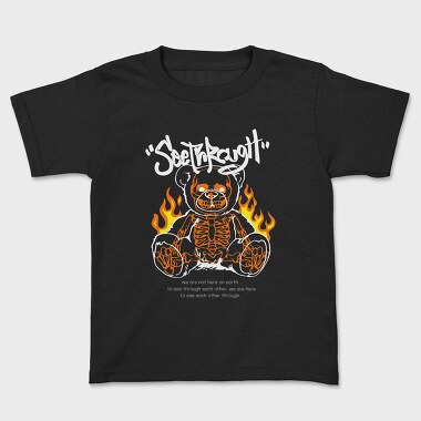 Skeleton Teddy Bear in Flames, Детска Тениска