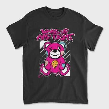 Wake Up and Fight Teddy, Unisex Men's T-Shirt