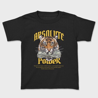 Absolute Power Tiger, Kids' T-Shirt