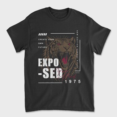 Exposed Tiger, Унисекс Мъжка Тениска