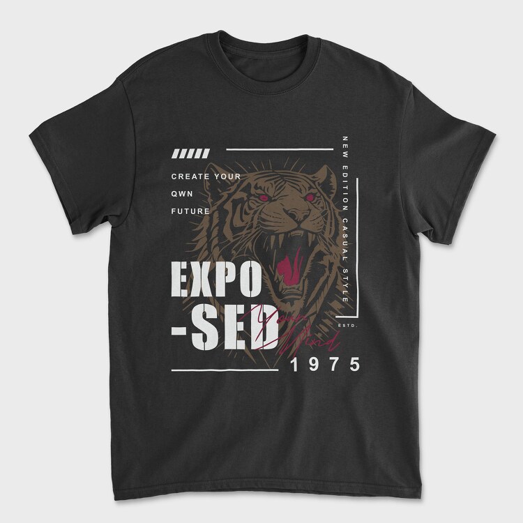 Exposed Tiger, Унисекс Мъжка Тениска