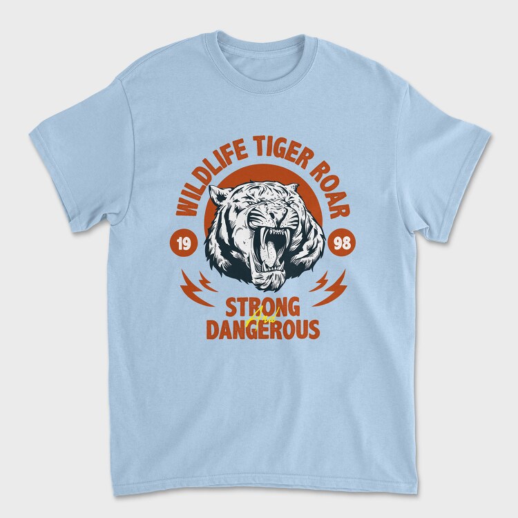 Wildlife Tiger Roar, Unisex Men's T-Shirt
