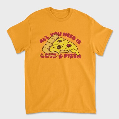 All You Need is Love and Pizza, Unisex Men's T-Shirt