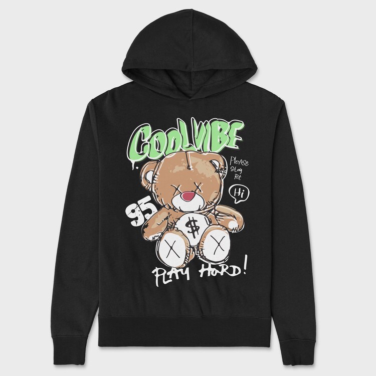Cool Vibe Teddy Bear, Унисекс Мъжко Суичър
