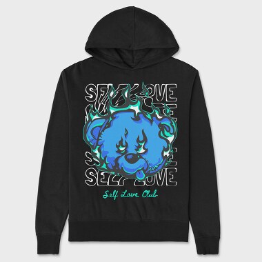 Self Love Teddy Bear, Unisex Men's Hoodie