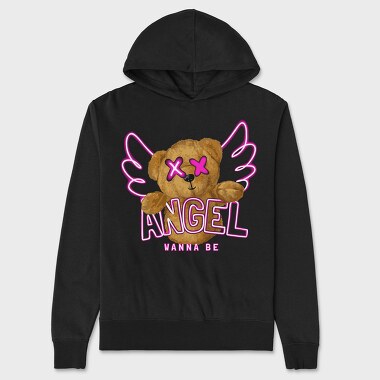 Angel Wanna Be Teddy, Unisex Men's Hoodie