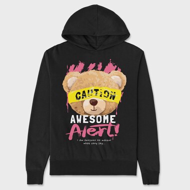 Awesome Alert Teddy, Unisex Men's Hoodie
