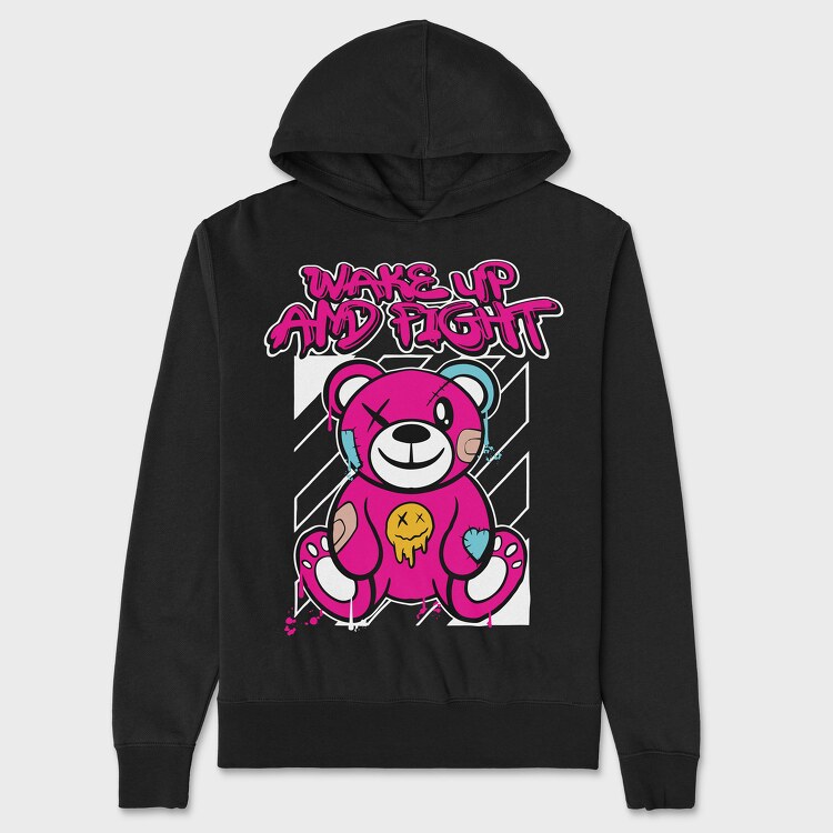 Wake Up and Fight Teddy, Унисекс Мъжко Суичър