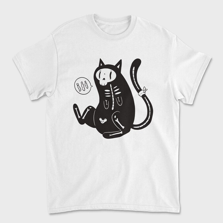 Skeleton Cat, Unisex Men's T-Shirt