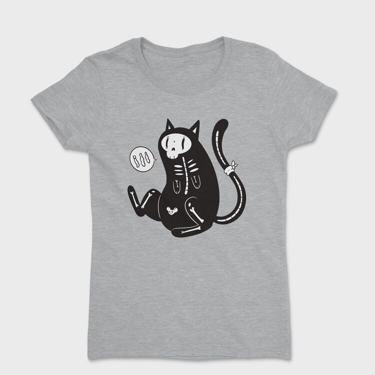 Skeleton Cat, Дамска Тениска