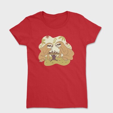 Sloths Chess, Women's T-Shirt