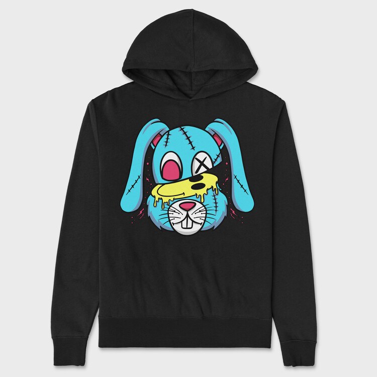 Rabbit Teddy Smiley, Unisex Men's Hoodie