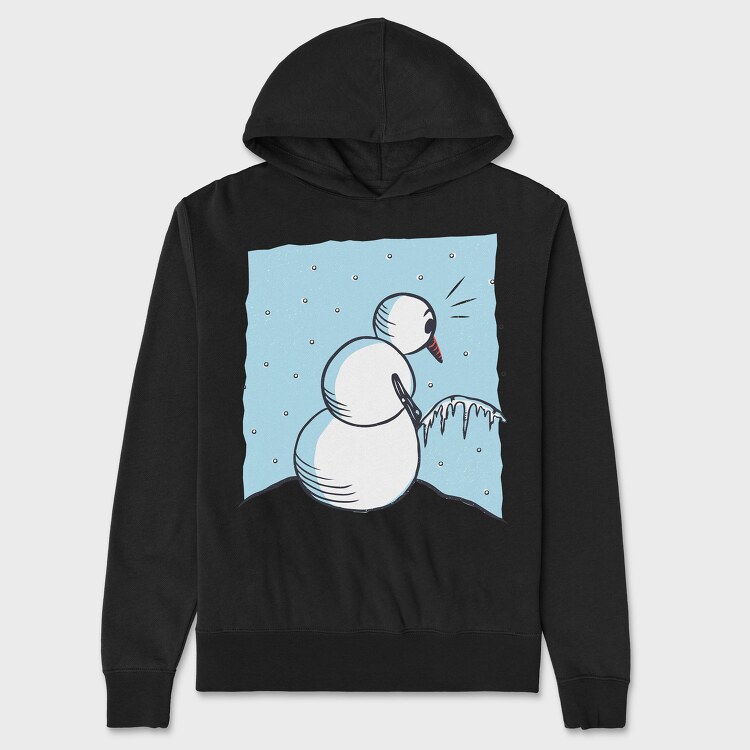 Snowman Peeing, Unisex Men's Hoodie