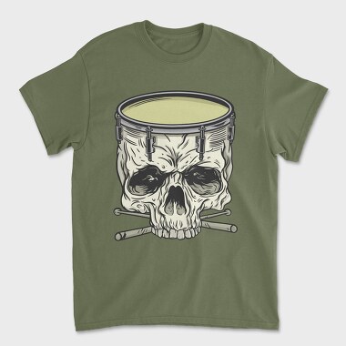 Skull drum, Unisex Men's T-Shirt