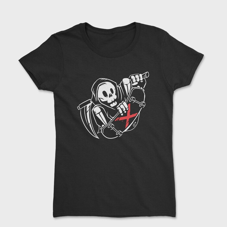 Grim Reaper Skate, Women's T-Shirt
