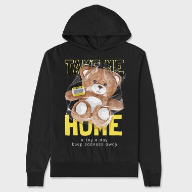 Take Me Teddy Bear, Unisex Men's Hoodie