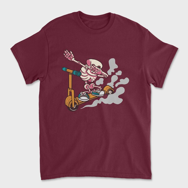Scooter Skeleton, Unisex Men's T-Shirt