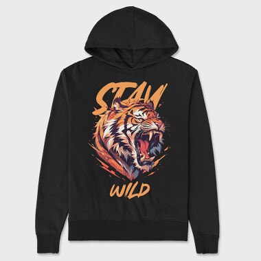 Stay Wild Tiger, Unisex Men's Hoodie