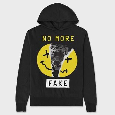 No More Fake, Unisex Men's Hoodie