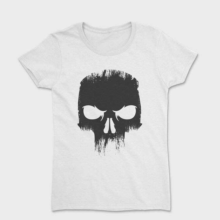 Angry Skull Black, Women's T-Shirt