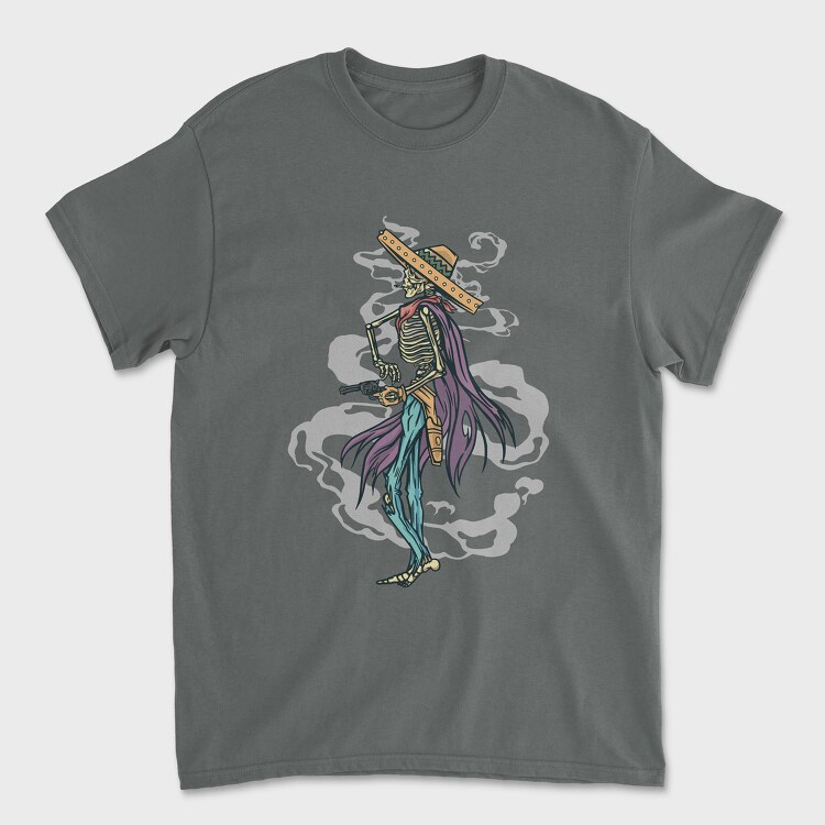 Cowboy Skeleton, Унисекс Мъжка Тениска