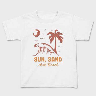 Kids' T-Shirt, Sun Sand and Beach