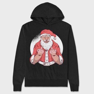 Santa Middle Finger, Unisex Men's Hoodie