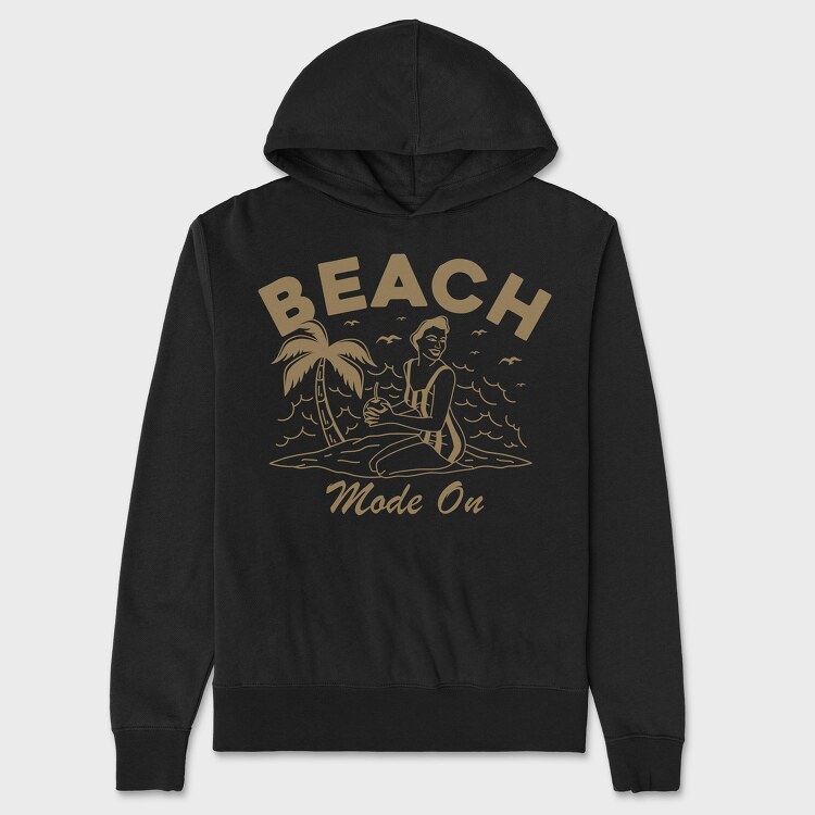 Beach Mode On, Unisex Men's Hoodie