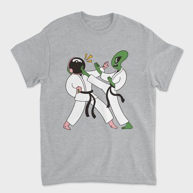 Astronaut Alien Karate, Unisex Men's T-Shirt