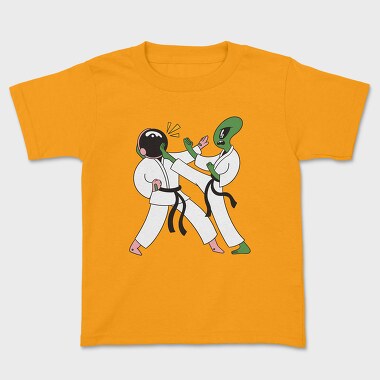 Astronaut Alien Karate, Kids' T-Shirt