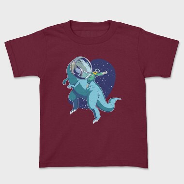 Astronaut Riding Dino, Kids' T-Shirt