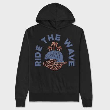 Ride the Wave, Unisex Men's Hoodie