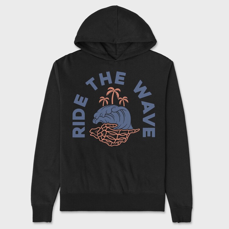 Ride the Wave, Unisex Men's Hoodie