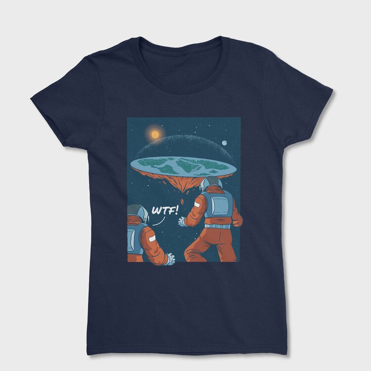 Flat Earth, Women's T-Shirt