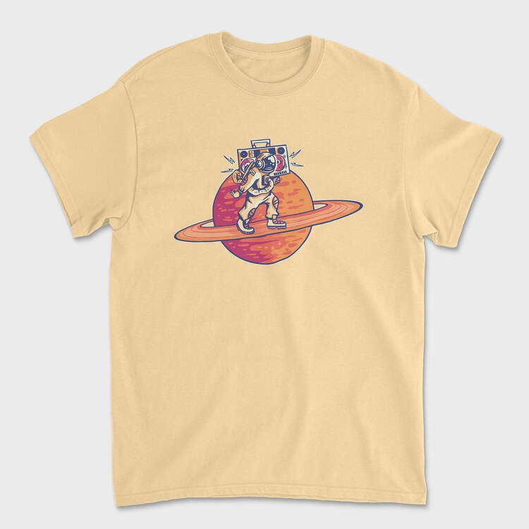 Astronaut Saturn, Унисекс Мъжка Тениска