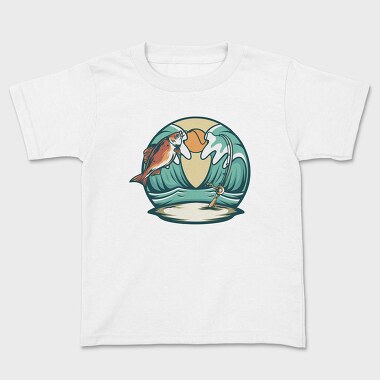 Kids' T-Shirt, Bass Fishing 2