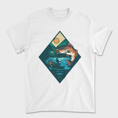 Bass Fishing 7, Unisex Men's T-Shirt