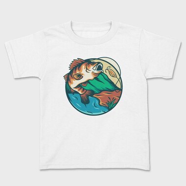 Bass Fishing 8, Kids' T-Shirt