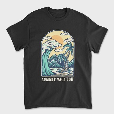 Beach Summer Vacation, Unisex Men's T-Shirt