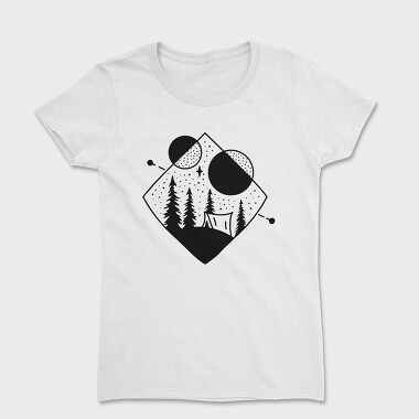 Camp Line Art, Women's T-Shirt
