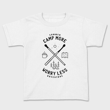 Детска Тениска, Camp More Worry Less