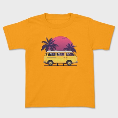 Camper Palm Sunset, Kids' T-Shirt