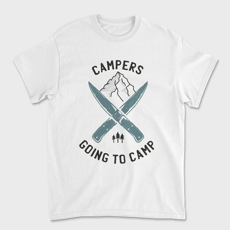 Campers Going Camp, Унисекс Мъжка Тениска